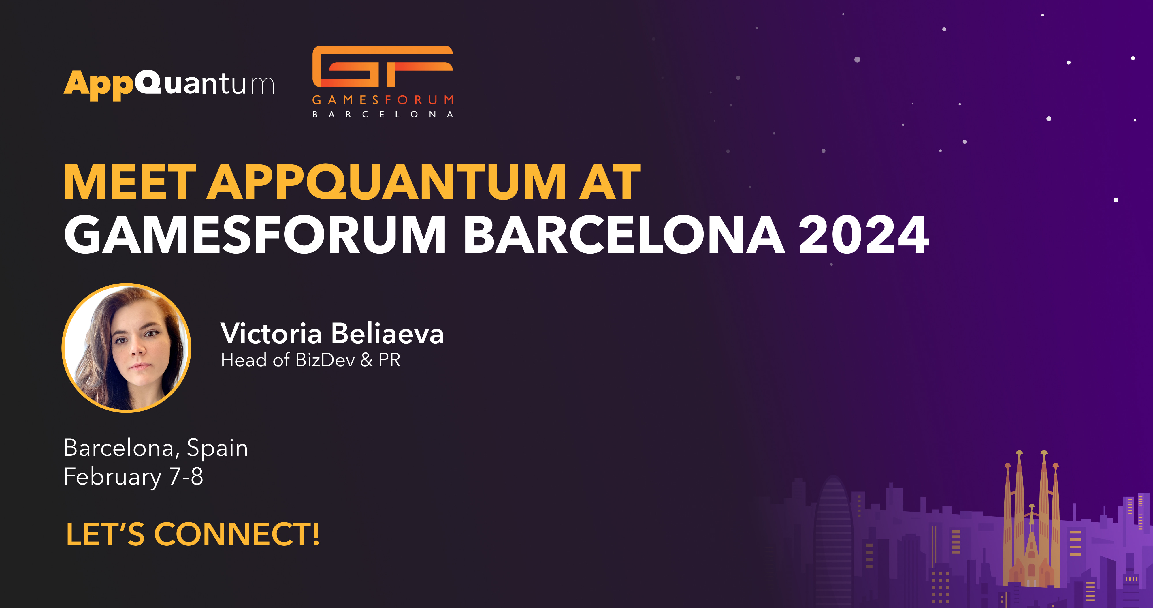 Meet AppQuantum at Gamesforum Barcelona 2024!